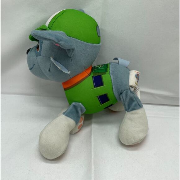 Paw Patrol Rocky Recycle Green Plush Stuffed Animal Nickelodeon 9" dog‎ - Picture 2 of 5